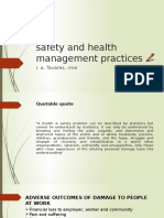 Safety and Health Management Practices: R. A. Tavares, Rme