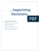 Categorizing Decisions: Submitted by Group 1