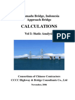 Suramadu Bridge, Approach Bridge, Static Analysis
