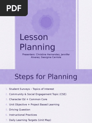 lesson planning