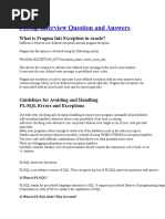 PL/SQL Interview Question and Answers: What Is Pragma Init Exception in Oracle?