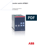 Automatic Transfer Switch ATS021: Installation and Operating Instructions 34ATS021 / 1SDH000759R0002