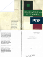 LIVRO Délcio Vieira Salomon - Como Fazer Uma Monografia (Martins Fontes)
