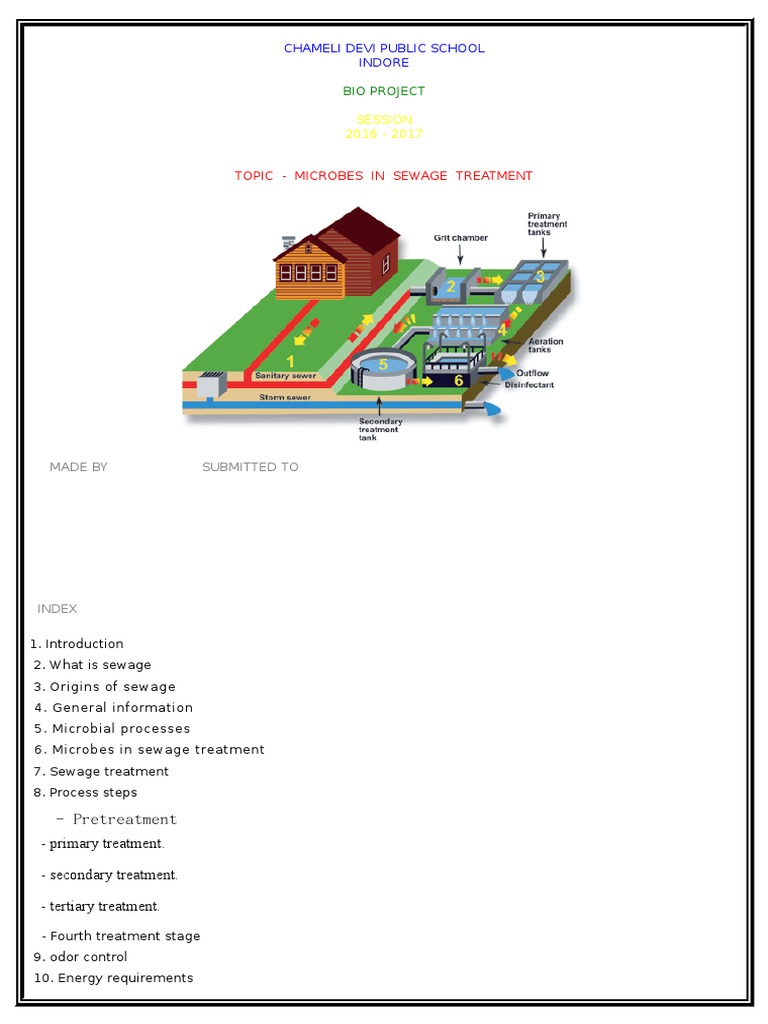 Role of Microbes in Sewage Treatment | PDF | Sewage Treatment ...