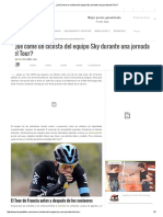 Qué Come Un Ciclista Del Equipo Sky Durante Una Jornada Del Tour