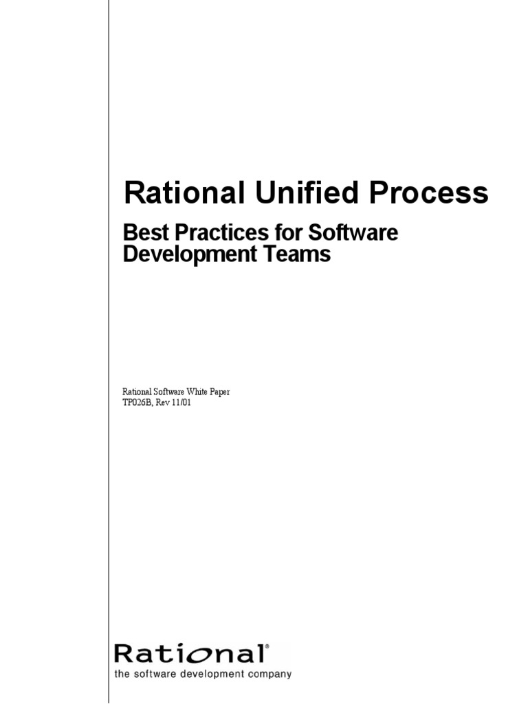 Rational Unified Process: Best Practices For Software Development Teams ...