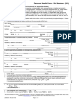 Personal Health Form - Girl Members (H.1) : Note To Parent/guardian (Please Return This Form To The Responsible Guider.)