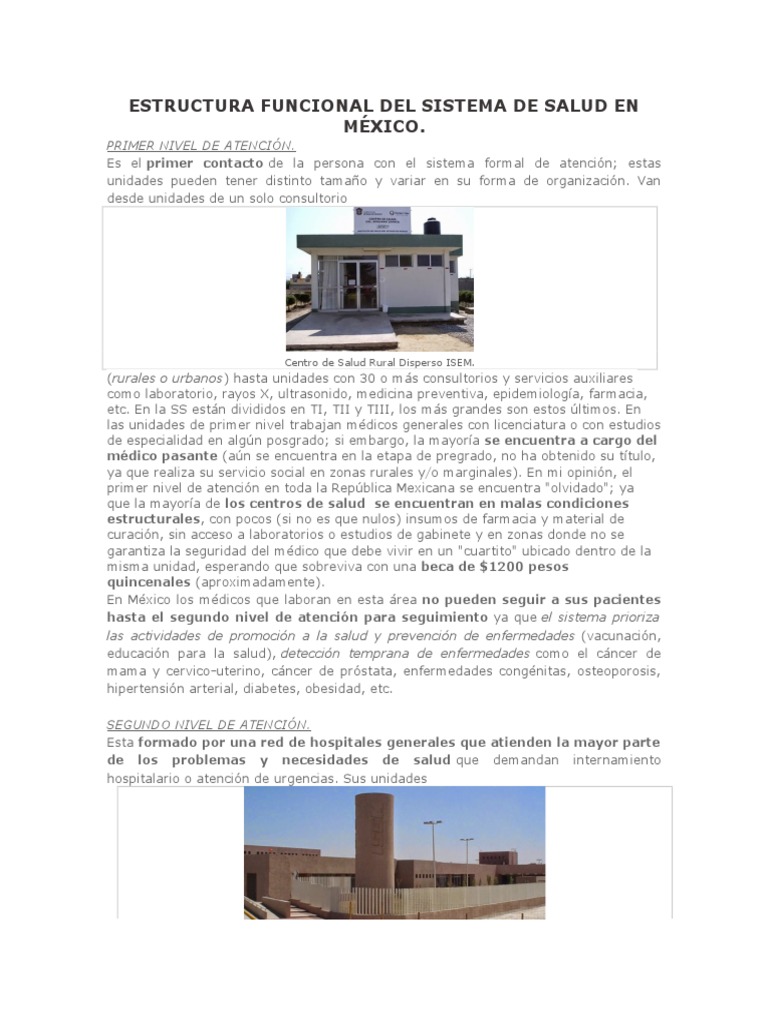 Estructura del Sistema de Salud en México | PDF | Hospital | Medicina