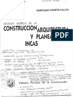 Agurto Calvo, Santiago - Construccion, Arquitectura y Planeamiento Incas