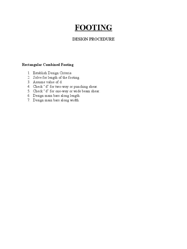 Rectangular Footing Design Guide | PDF | Applied And Interdisciplinary ...