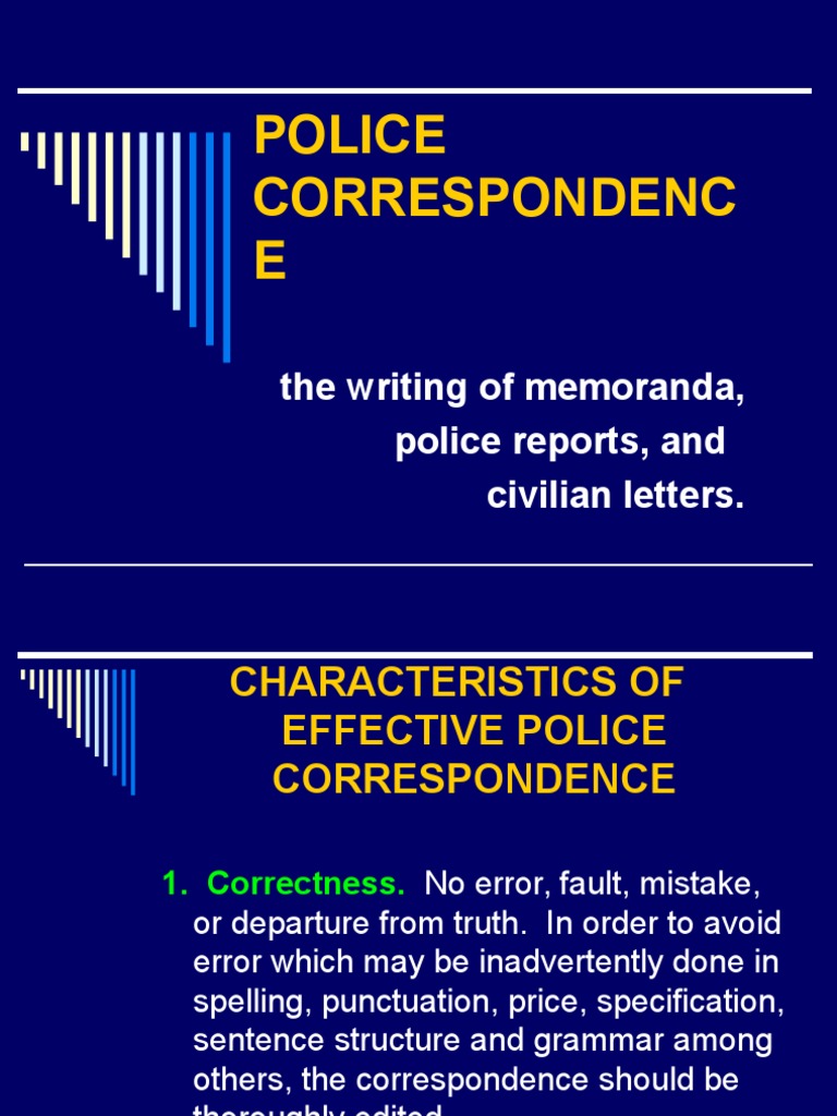 Police Correspondence Memorandum Semiotics