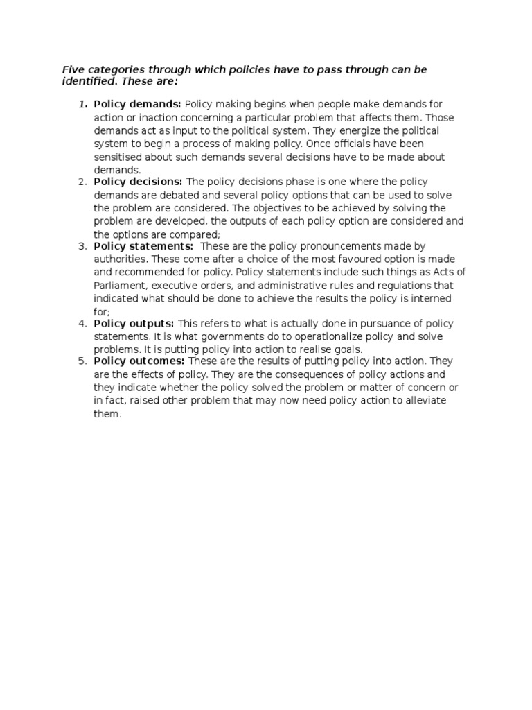 Understanding Policy Making Phases | PDF