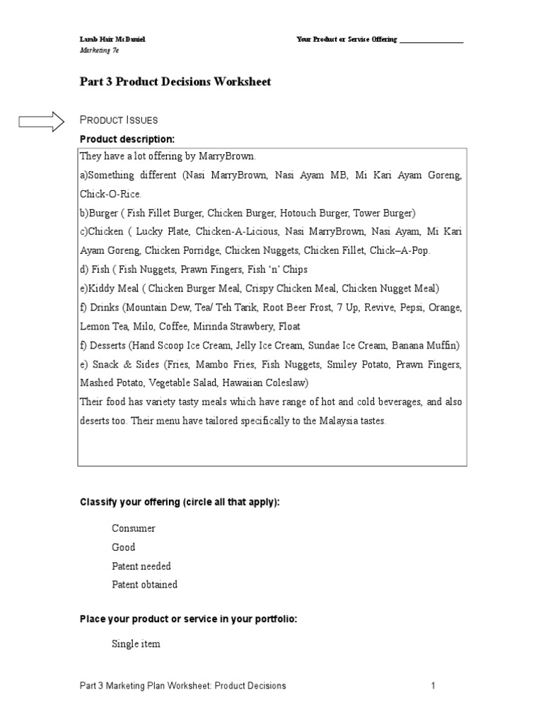 MarryBrown Product Offerings Overview | PDF | Brand | Marketing