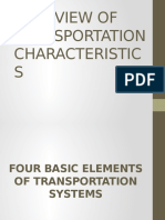 Overview of Transportation Characteristic S