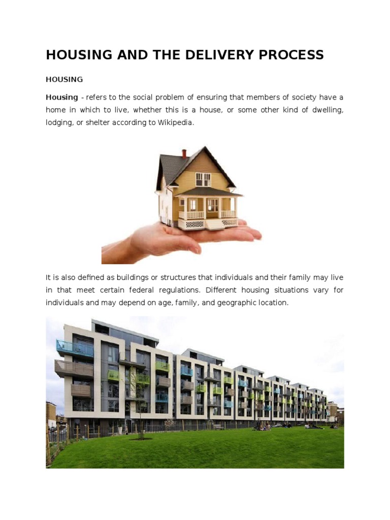 Housing and Delivery Process | PDF | Finance & Money Management ...