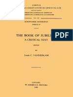 James C. VanderKam The Book of Jubilees. A Critical Text (Corpus Scriptorum Christianorum Orientalium 510 Scriptores Aethiopici 87) PDF
