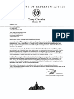 State Rep Terry Canales Clemency Letter For Jeff Wood