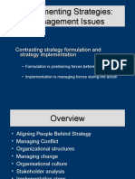 Strategy Analysis & Choice Implementing Strategies: Management Issues