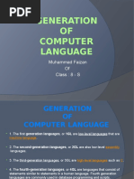 Generation of Computer Language