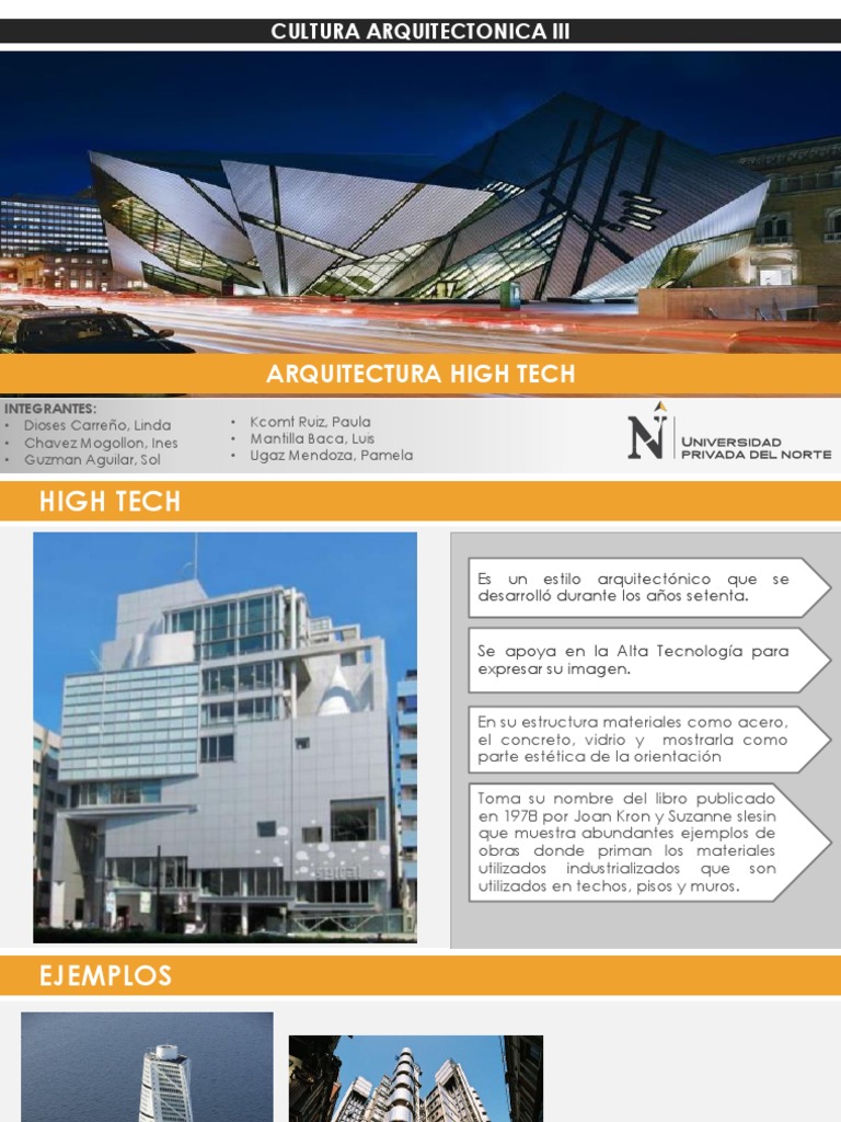 Grupo 1 - Arquitectura High Tech | PDF | Medios de arte | Ingeniería