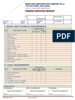 Pre-Technical Inspection Checklist