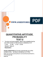 Quantitative Aptitude Probability Test 2