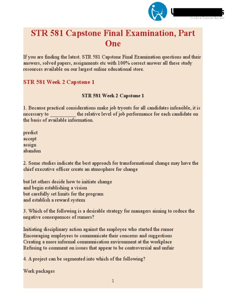 Essay on str 581 capstone final exam all part 123 image