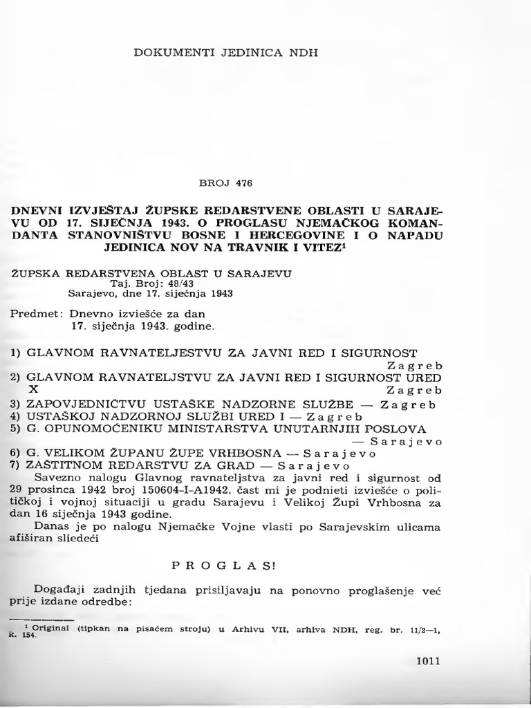 Dokumenti Jedinica NDH | PDF