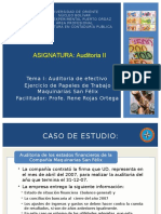 Auditoria II Tema I Efectivo - Ejercicio Maquinaeias San Felix