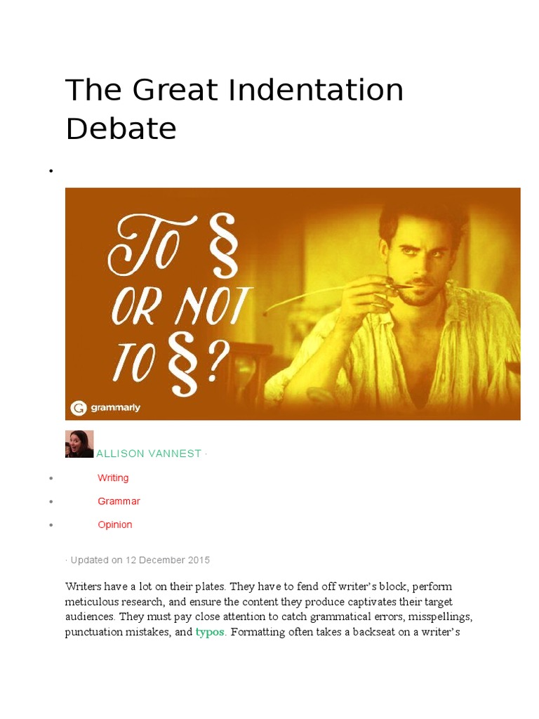 Understanding Paragraph Indentation Styles | PDF | Written ...