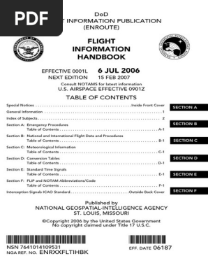 Flight Information Handbook | Pdf | Instrument Flight Rules | Transponder  (Aeronautics)