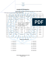 Examen de Ortografía 8 PDF