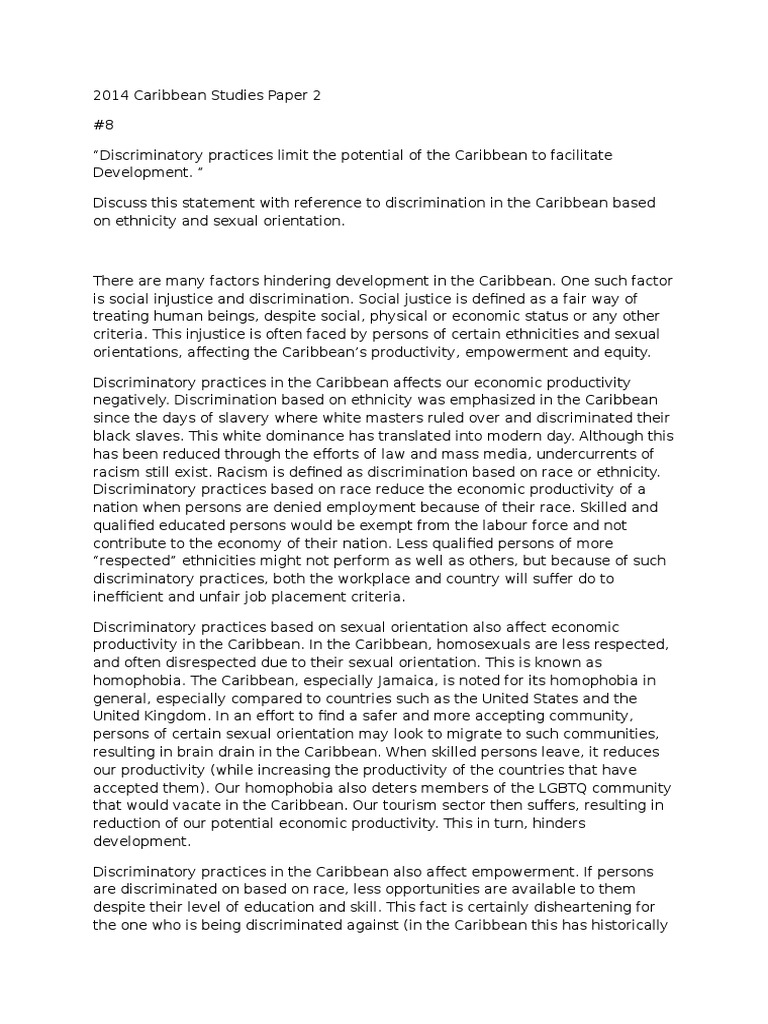 Caribbean studies 2 essay 08 image