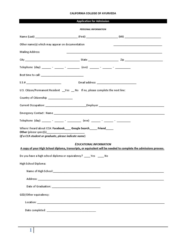 Application For Admission 2015 KK PDF | PDF | Secondary School ...