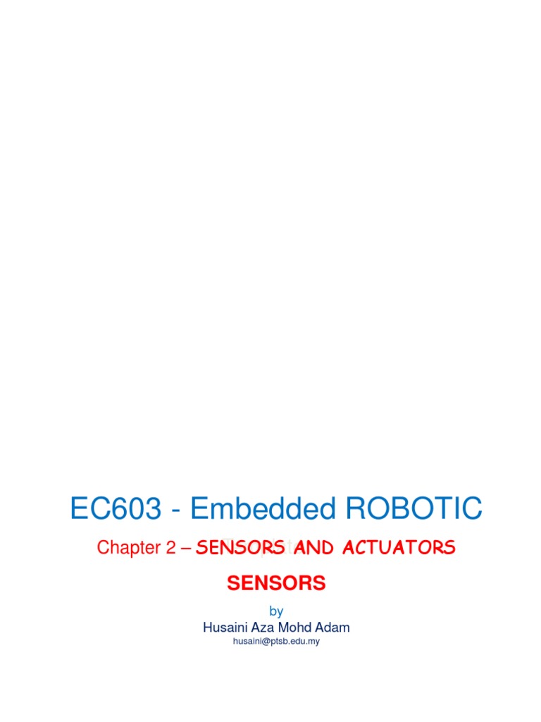 Sensors and Actuators in Robotics | PDF | Gyroscope | Accelerometer