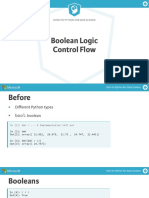Intro To Python For Data Science: Boolean Logic Control Flow