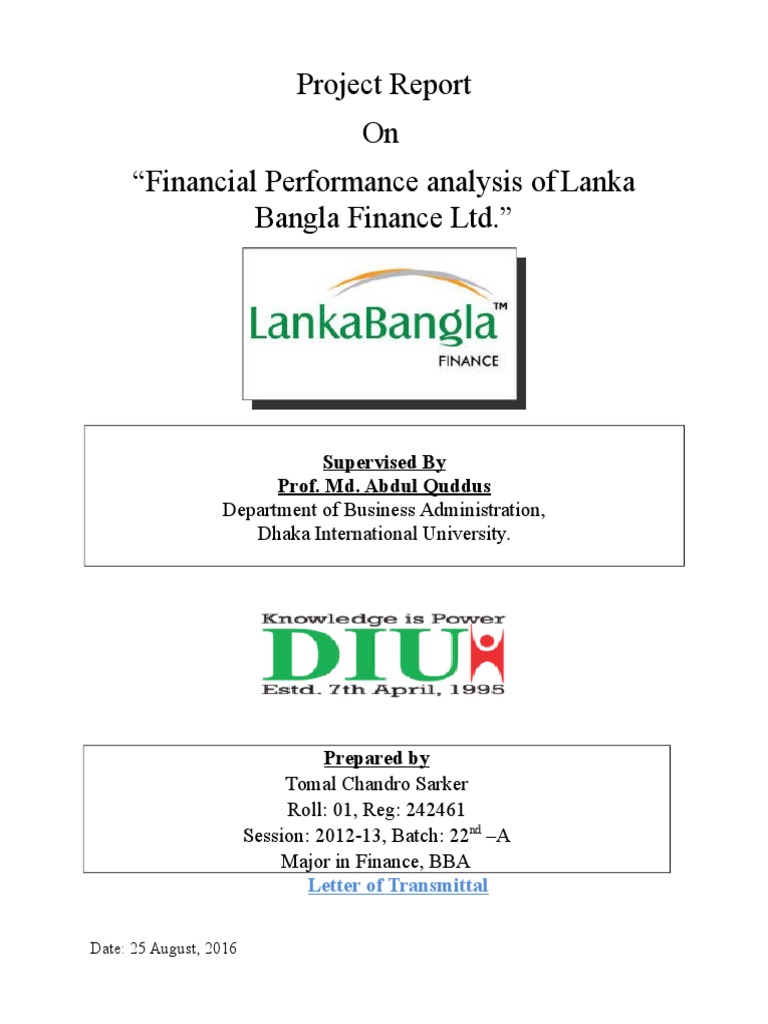 Financial Performance Analysis of Lanka Bangla Finance Ltd. | PDF | Banks |  Stocks
