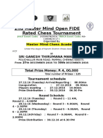 2 ND Master Mind Open FIDERated Chess Tournament