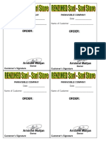 Paravsible Company Order Form Template
