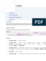 Membuat Trigger Di MySQL