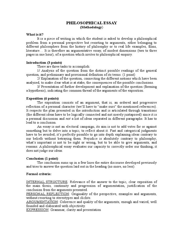 Philosophy essays examples picture