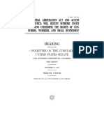 Senate Hearing, 113TH Congress - The Federal Arbitration Act and Access To Justice: Will Recent Supreme Court Decisions Undermine The Rights of Consumers, Workers, and Small Businesses?