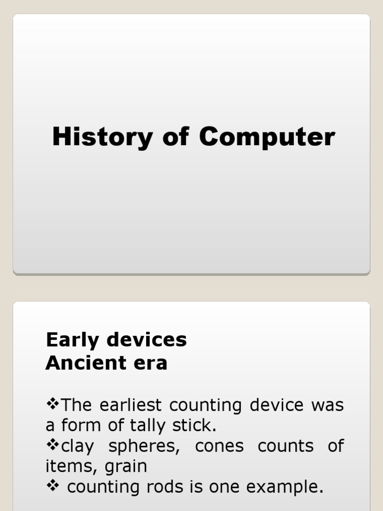 Early History of Counting Devices | PDF | History
