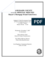 Miami Dade County Mortgage Fraud Task Force Minutes November 7 2007