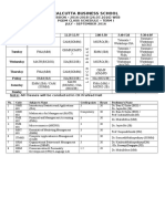 Calcutta Business School: No. Code Subject's Name Credit Points Hours Professor's Name