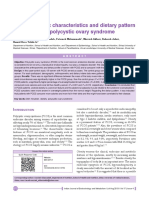 Anthropometric Characteristics and Dietary Pattern of Women With Polycystic Ovary Syndrome
