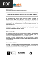Contratos de Trabalho - Tipos