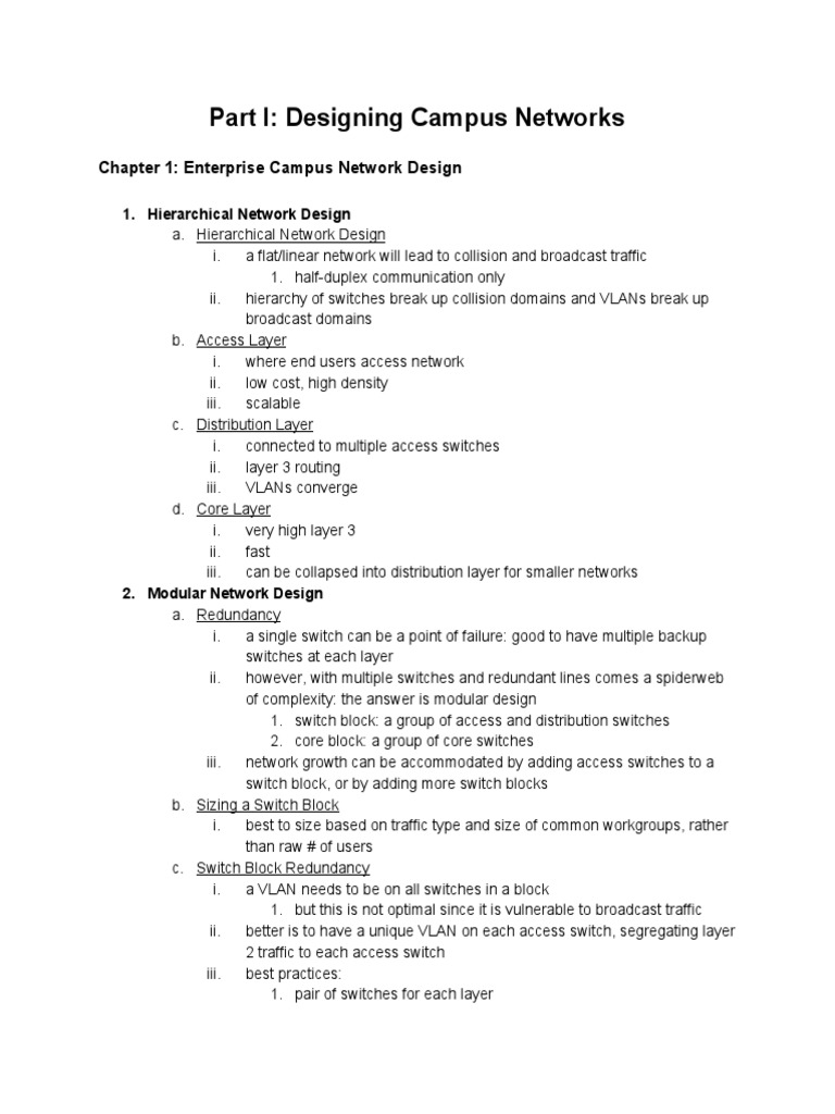 CCNP Switch 300-115 Network Design Guide | PDF | Network Switch ...