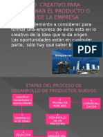 Proceso Creativo para Determinar El Producto o Servicio