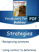 Reading Unit 1 Vocab Two Bobbies